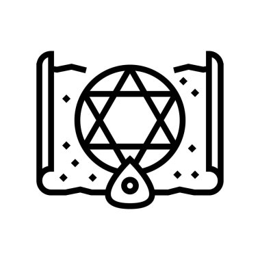 mistik sihirli çizgi ikon vektör çizimi