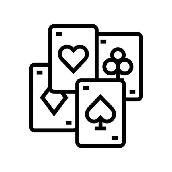 Card magic line icon vector illustration — Stock Vector