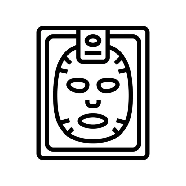 facial mask line icon vector illustration