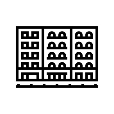 sokak New York çizgisi ikon vektör çizimi