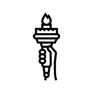 Özgürlük heykeli çizgisi vektör illüstrasyonu