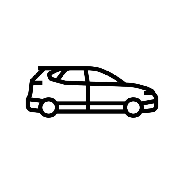 Auto Transport Linie Symbol Vektor Illustration — Stockvektor