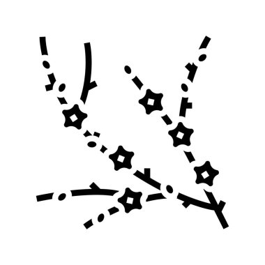 Erik ağacı dalı simge vektör illüstrasyonuName