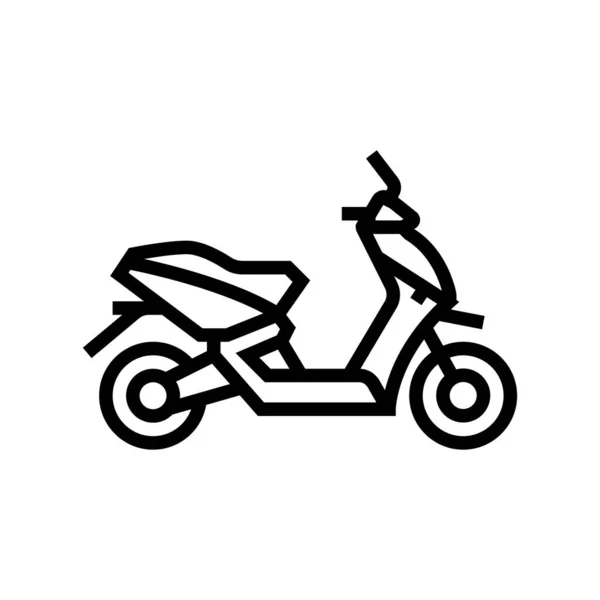 Illustration vectorielle de ligne de transport scooter icône — Image vectorielle