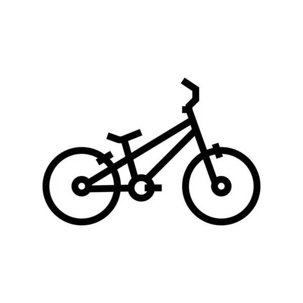 Векторная иллюстрация линии велосипедного транспорта — стоковый вектор