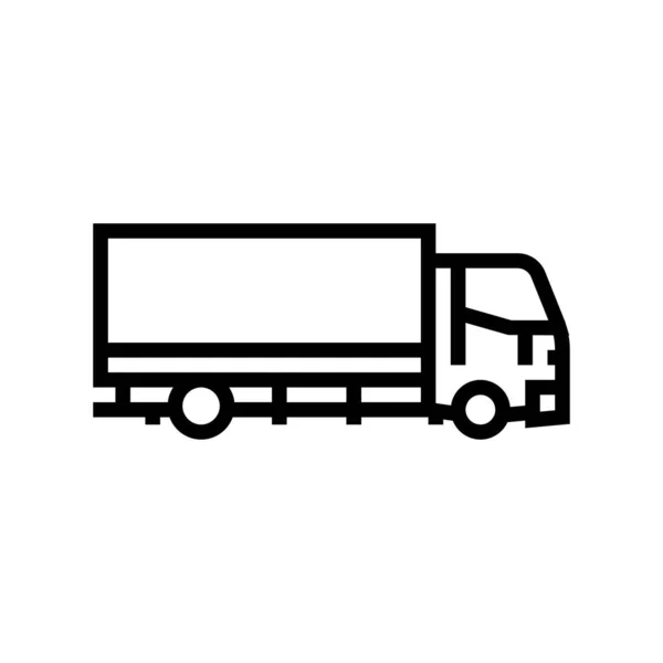 LKW Transport Linie Symbol Vektor Illustration — Stockvektor