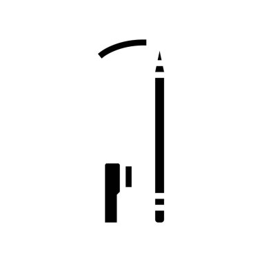 Kaş kozmetolojisi aksesuar simge vektör illüstrasyonu