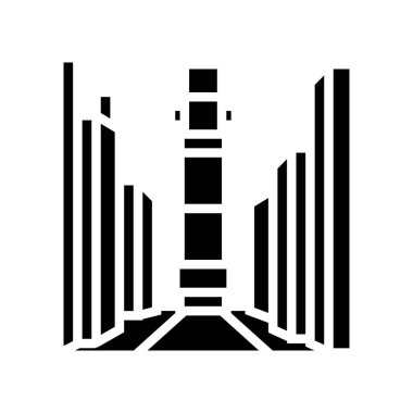 Kare bulvar sembolü vektör illüstrasyonu