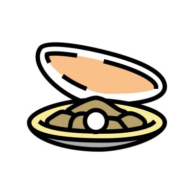 inci istiridye kabuğu renk vektör çizimi