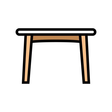 tablo akşam yemeği renk ikonu vektör illüstrasyonu