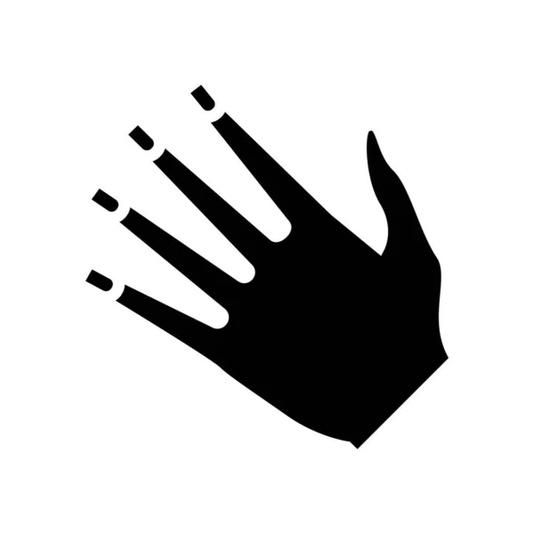 Manucure élégant glyphe icône vectoriel illustration — Image vectorielle