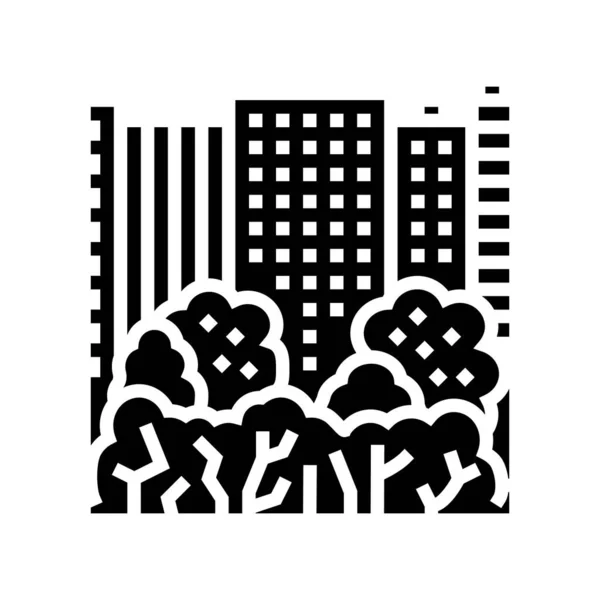 Central Park Glyphensymbol Vektor Illustration — Stockvektor