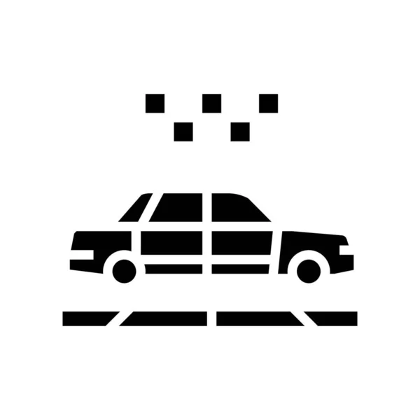 Taxi taxi icono glifo icono ilustración — Archivo Imágenes Vectoriales