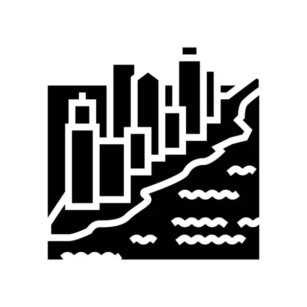 Manhattan new york glyph ikon vektor illusztráció — Stock Vector
