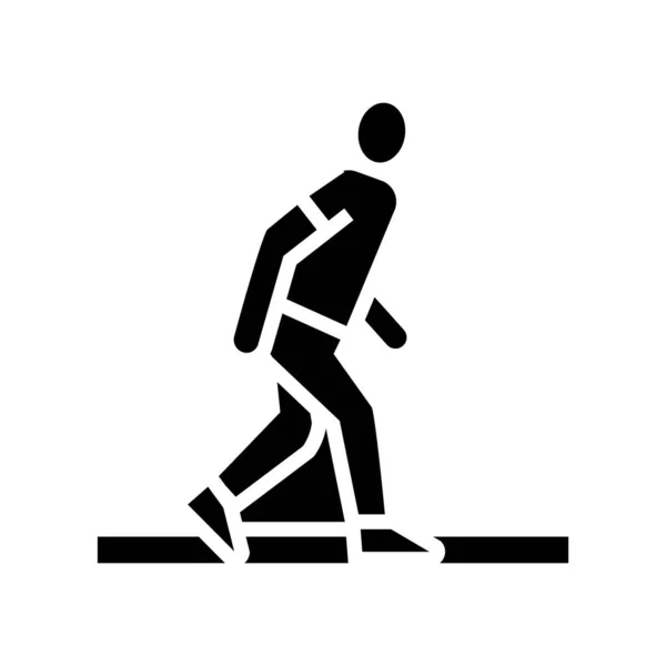 Caminar personas glifo icono vector ilustración — Archivo Imágenes Vectoriales
