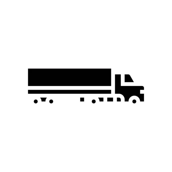 Ikona glyfového vektoru nákladního vozidla — Stockový vektor