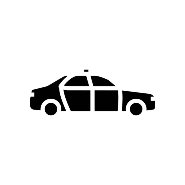 Taxi transport glyphe icône vecteur illustration — Image vectorielle