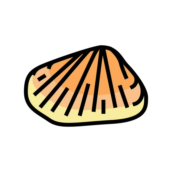 Donax clam color icon vector illustration — Stock Vector