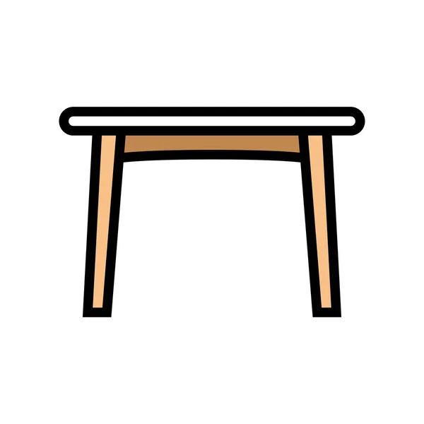 Mesa comedor icono de color vector ilustración — Archivo Imágenes Vectoriales