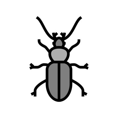 Böcek böceği renk ikonu vektör çizimi
