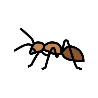 karınca böceği renk ikonu vektör çizimi