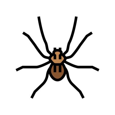 Örümcek böceği renk ikonu vektör illüstrasyonu