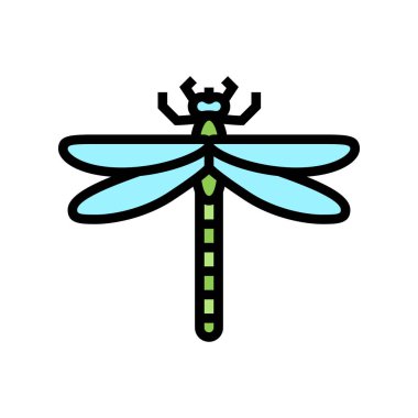 Yusufçuk böceği renk ikonu vektör çizimi