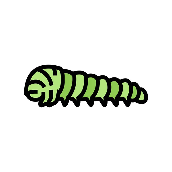 Oruga insecto color icono vector ilustración — Vector de stock