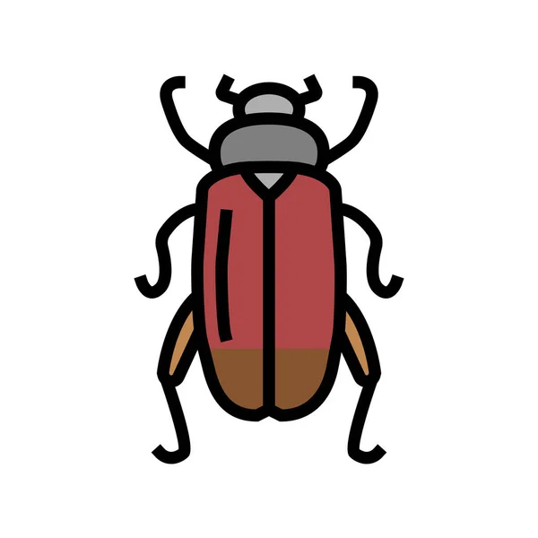 Chafer insect color icon vector illustration — Stock Vector