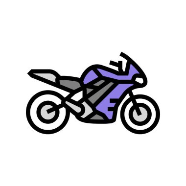 elektrikli motosiklet renk ikonu vektör illüstrasyonu