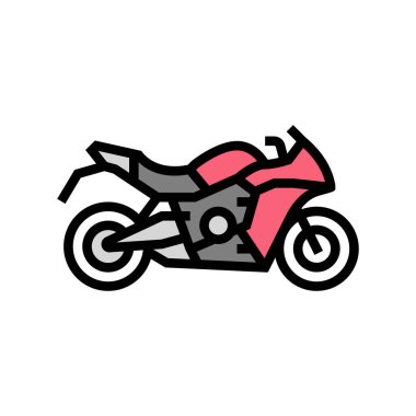 spor motosikleti renk ikonu vektör illüstrasyonu