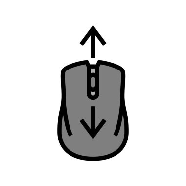 Fare kaydırma renk ikonu vektör çizimi