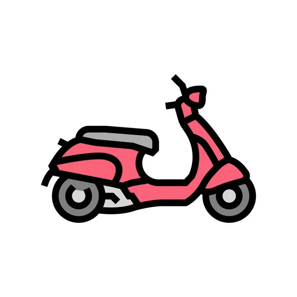 Scooter transporte color icono vector ilustración — Archivo Imágenes Vectoriales