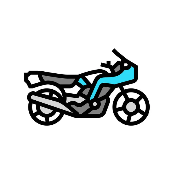 Vintage motocicleta color icono vector ilustración — Vector de stock