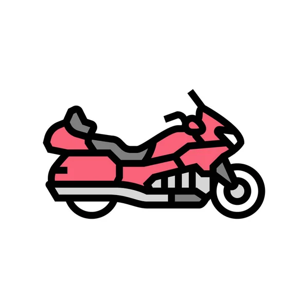 Gira motocicleta color icono vector ilustración — Vector de stock