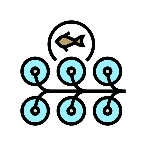 鮭の色のアイコンベクトル図 — ストックベクタ