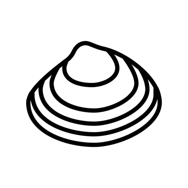 Surf clam linha ícone vetor ilustração — Vetor de Stock