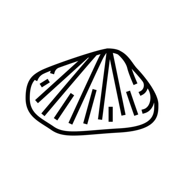 Donax clam line icône vectoriel illustration — Image vectorielle