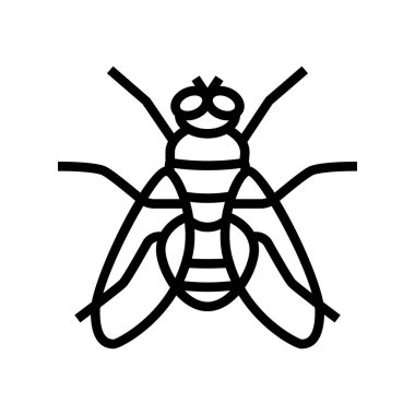 sinek böceği çizgisi simgesi çizimi