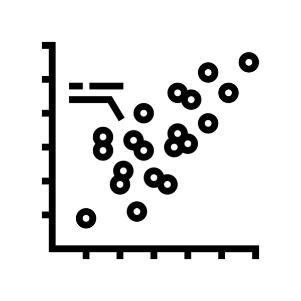 散布図線のアイコンベクトル図 — ストックベクタ