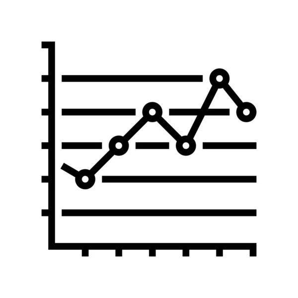 Línea gráfico línea icono vector ilustración — Vector de stock