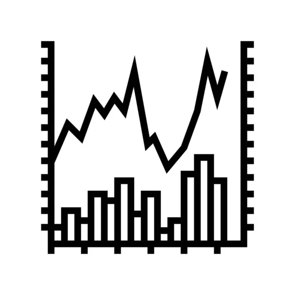 Stock chart line icon vector illustration — 스톡 벡터