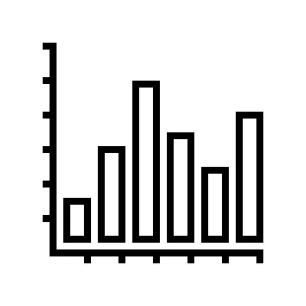 Çubuk grafik çizgisi vektör illüstrasyonu — Stok Vektör