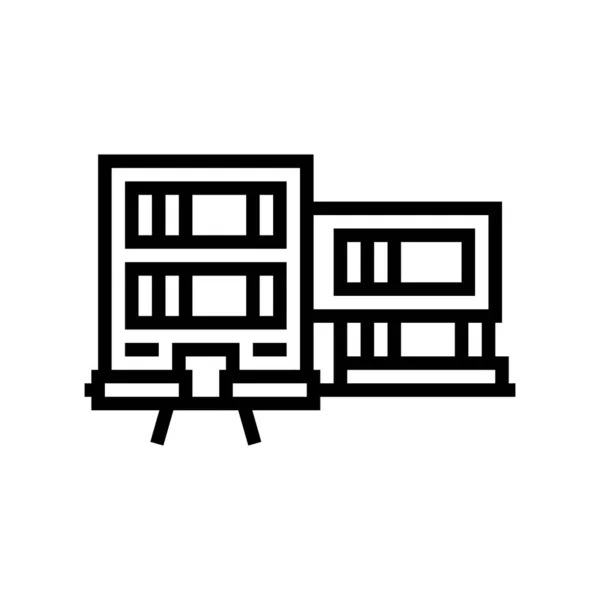 Zeitgenössische Hauslinie Icon Vektor Illustration — Stockvektor