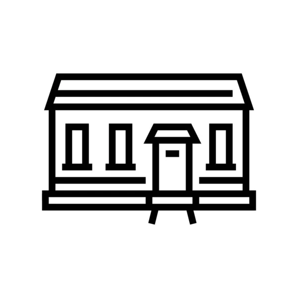 Minúscula línea de inicio icono vector ilustración — Vector de stock