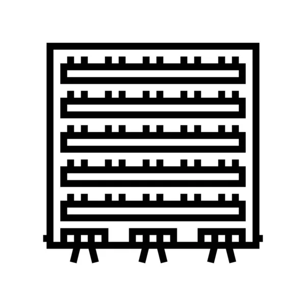 Wohnung Haus Linie Symbol Vektor Illustration — Stockvektor