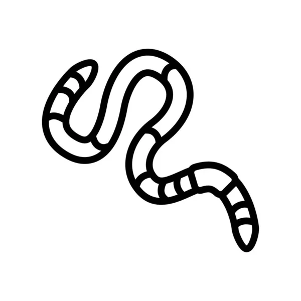 Wurm Insekt Linie Symbol Vektor Illustration — Stockvektor