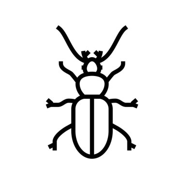 Böcek böcek çizgisi ikon vektör çizimi