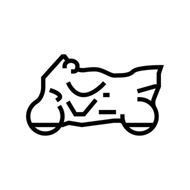 kapak motosiklet çizgisi vektör illüstrasyonu