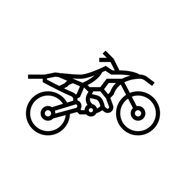 Dirtbike ligne de moto icône vectorielle illustration — Image vectorielle